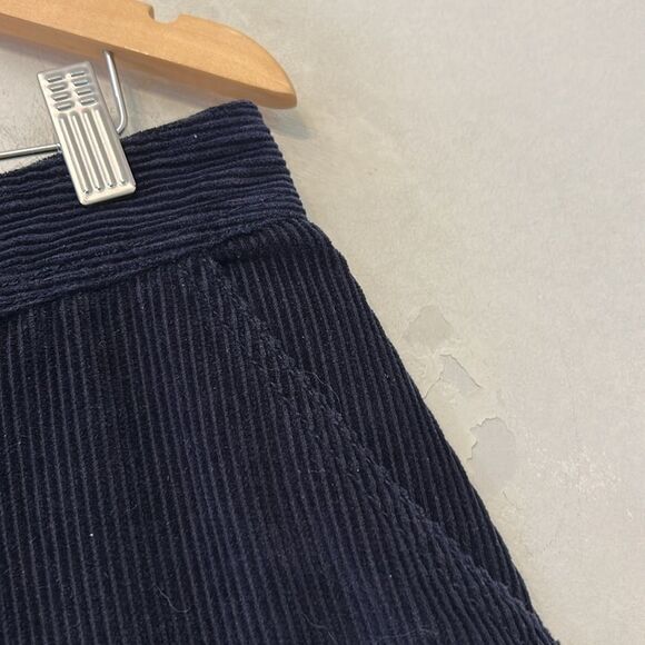 Gap navy blue corduroy zipper front skirt Size 12 EUC - Picture 4 of 8